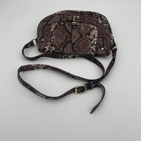 Nine West Snake Print Crossbody Bag With Adjustable Strap & Gold Hardware - Picture 5 of 6